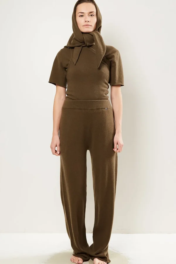 Extreme cashmere No104 wide leg trousers brown
