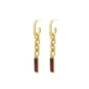 Festive garnet statement earrings