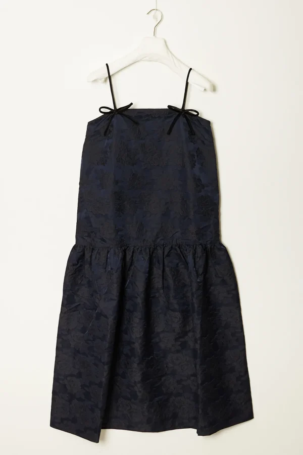 Ganni Botanical jacquard midi dress