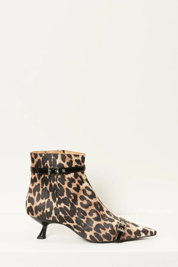 Ganni Eyelets kitten heel boot