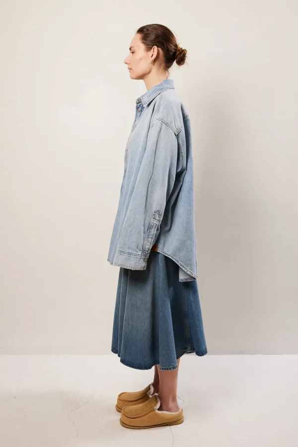 Haikure Mid serenity denim skirt
