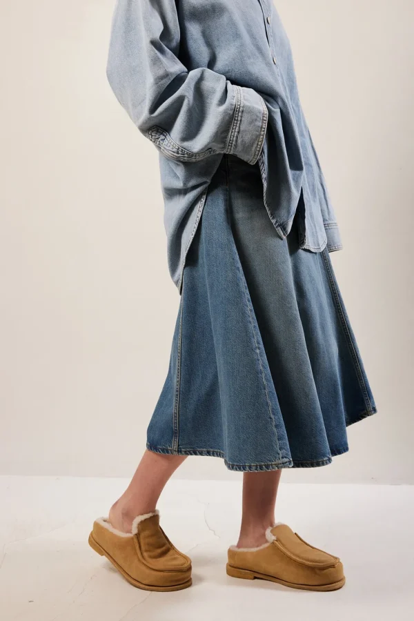 Haikure Mid serenity denim skirt