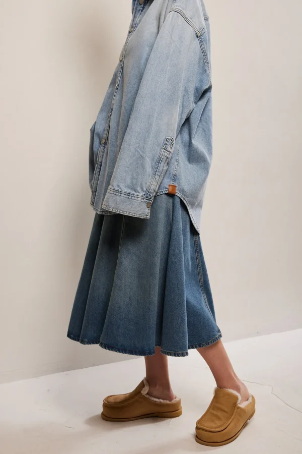 Haikure Mid serenity denim skirt