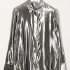 inDRESS Cerisier shiny lurex shirt