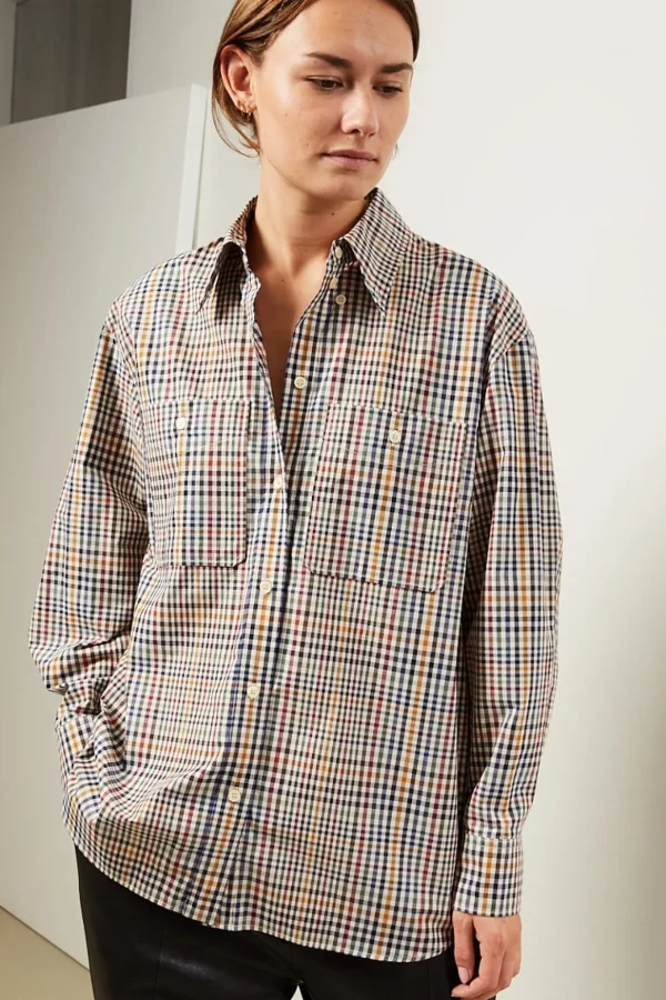 Isabel Marant Rinela check poplin shirt