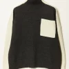 JW ANDERSON Two tone patch pocket jumper