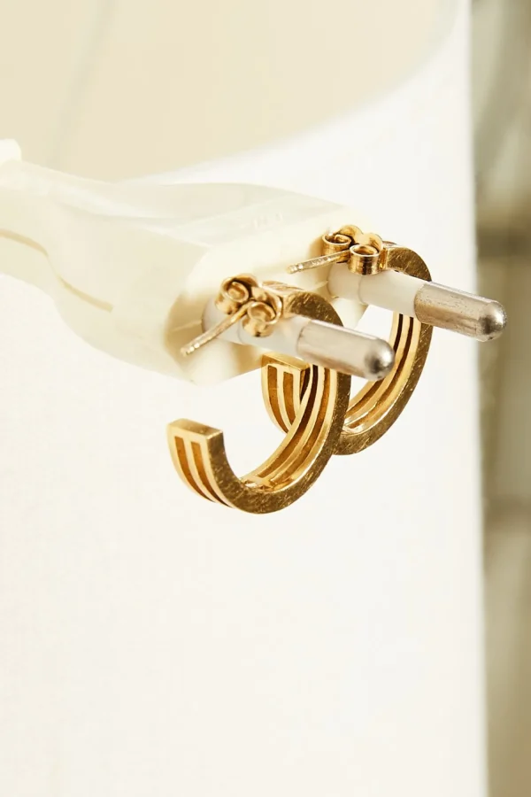 layered graphic hoop earrings