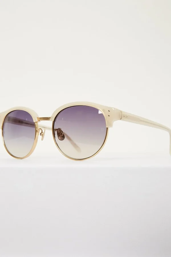 Linda Farrow shell grey grad lens