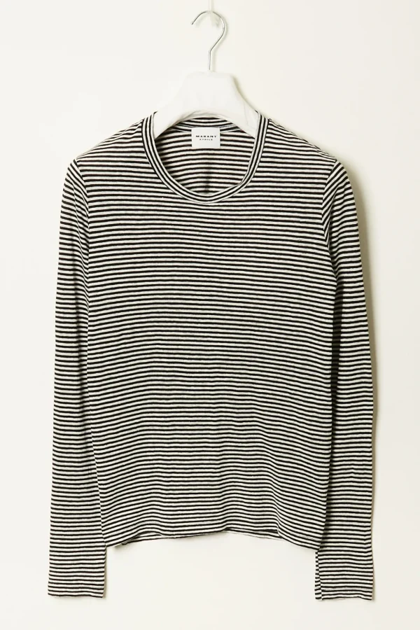 Marant Etoile Kaaron striped linen tee