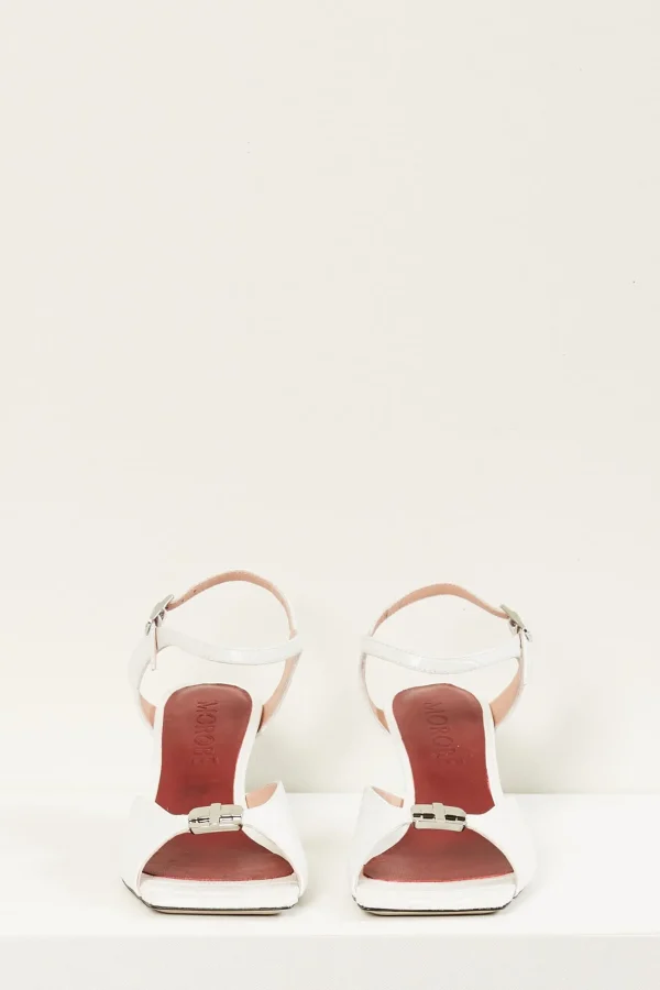 Morobé GRACE logo mid heel sandals