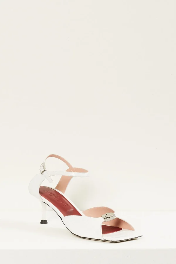 Morobé GRACE logo mid heel sandals