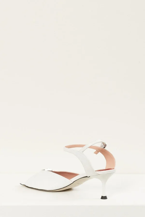 Morobé GRACE logo mid heel sandals