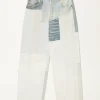 1/OFF Baggy patchwork jeans