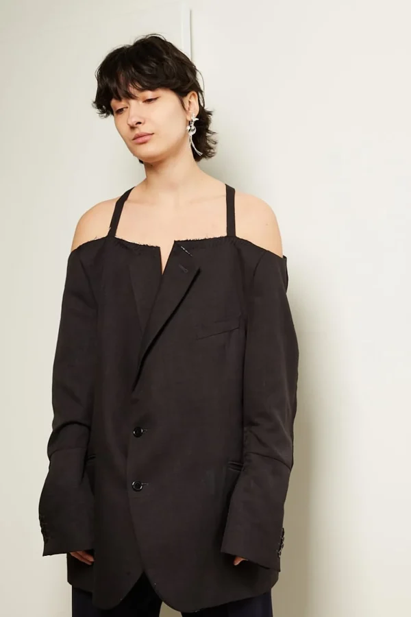 1/OFF Blazer Cut Off Shoulder