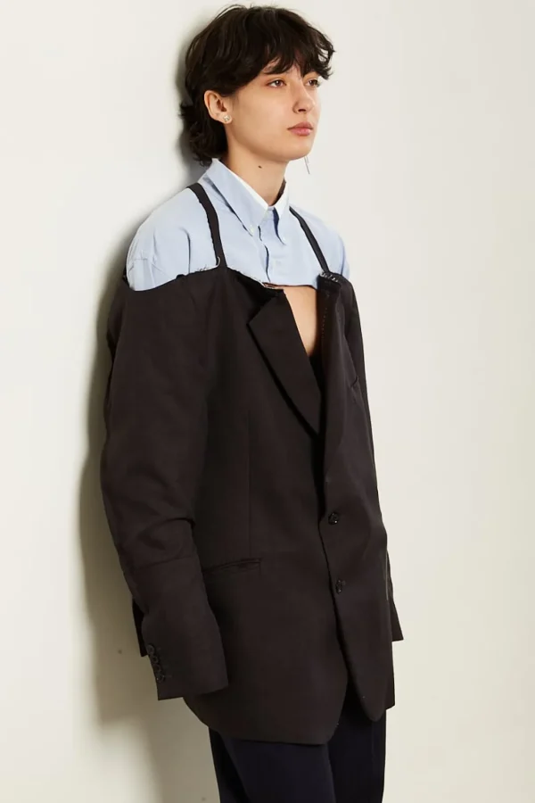 1/OFF Blazer Cut Off Shoulder