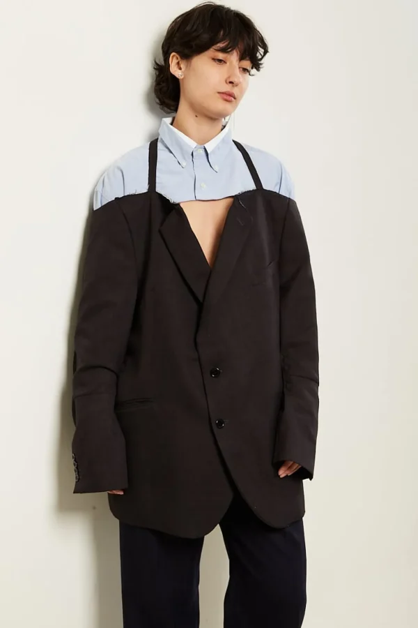 1/OFF Blazer Cut Off Shoulder