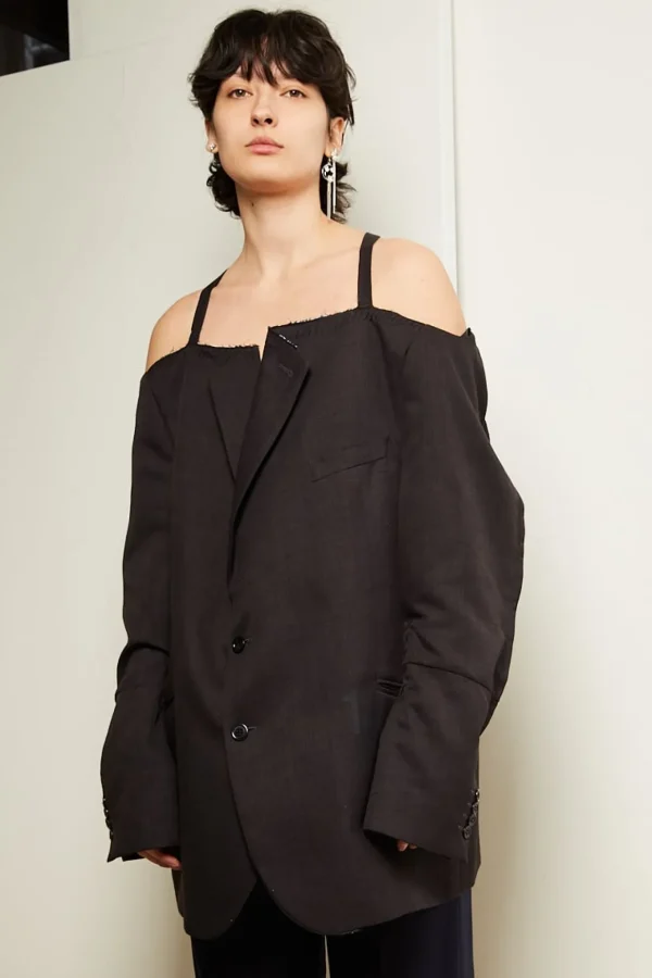 1/OFF Blazer Cut Off Shoulder
