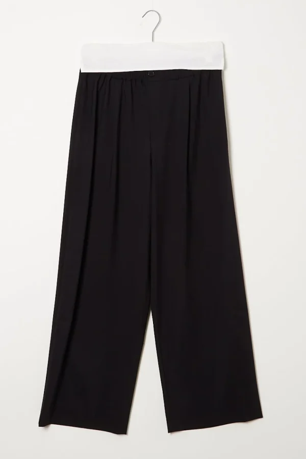 6397 Pleated long pull on pants