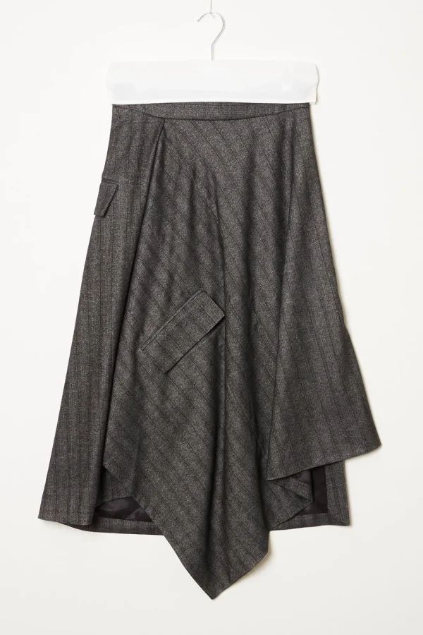 Remain Striped draped skirt
