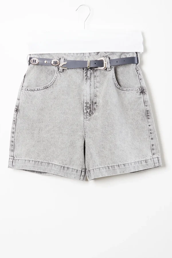 Róhe Jonah paperbag denim shorts
