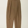 Round leg tailored trousers