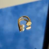 Studio Collect Discus ring with pearl