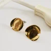 Tweek Olong round 24k earrings